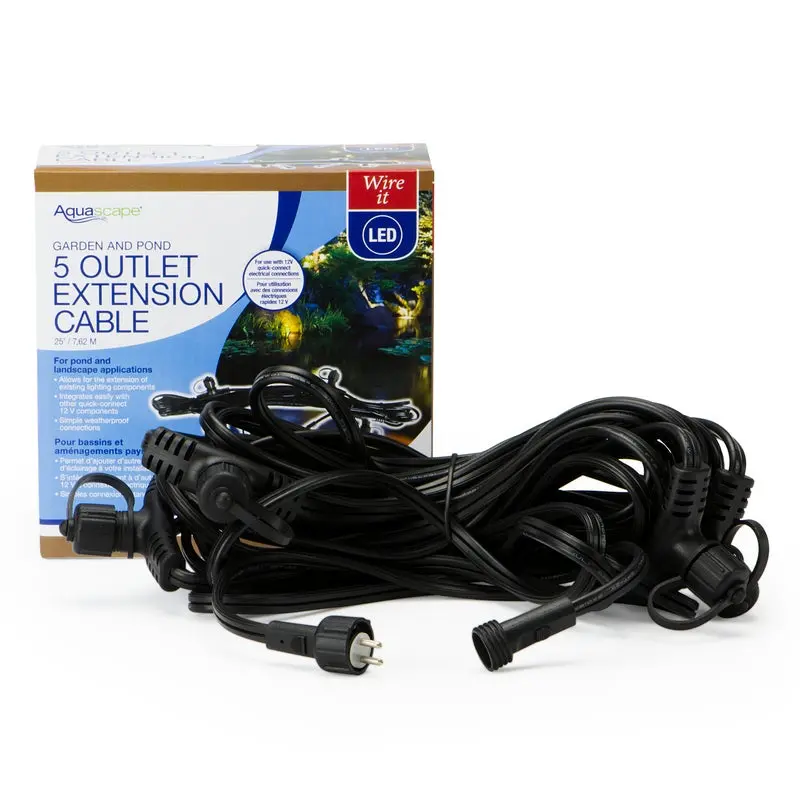 AQUASCAPE LOW VOLTAGE EXTENSION CABLE 5-OUTLET - 25' (7.62 M)