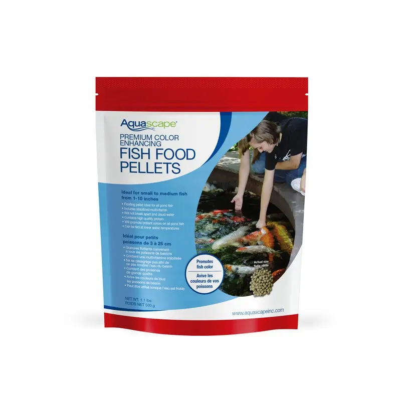 AQUASCAPE PREMIUM COLOR ENHANCING FISH FOOD-SMALL PELLETS - 1.1 LB / 500 G