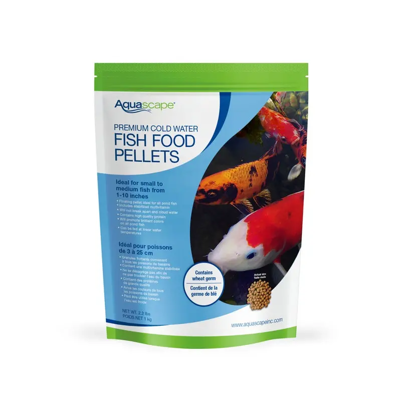 AQUASCAPE PREMIUM COLD WATER FISH FOOD-SMALL PELLETS - 2.2 LB / 1 KG