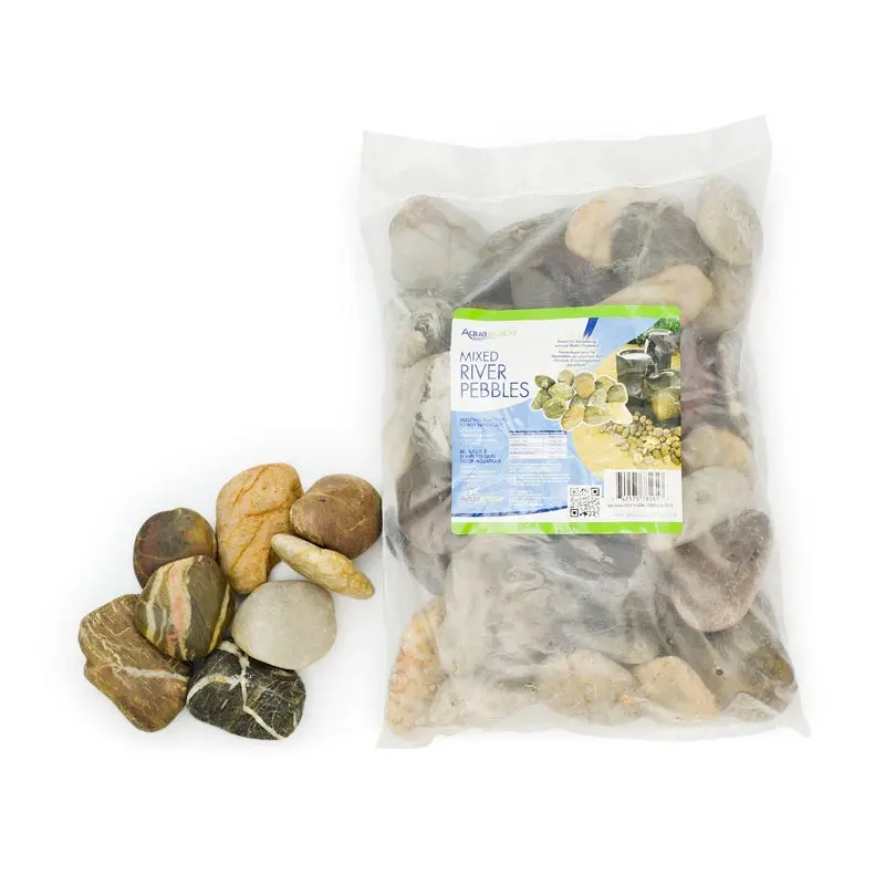 AQUASCAPE DECORATIVE RIVER PEBBLES - MIXED 22 LB / 10 KG BAG