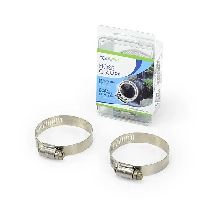 AQUASCAPE STAINLESS STEEL HOSE CLAMP 1-1/2" TO 2" (QTY 2)