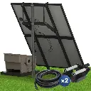Airmax SolarSeries Aeration System Battery Backup w/ 2 Diffusers 200' 5/8" EasySet Airline