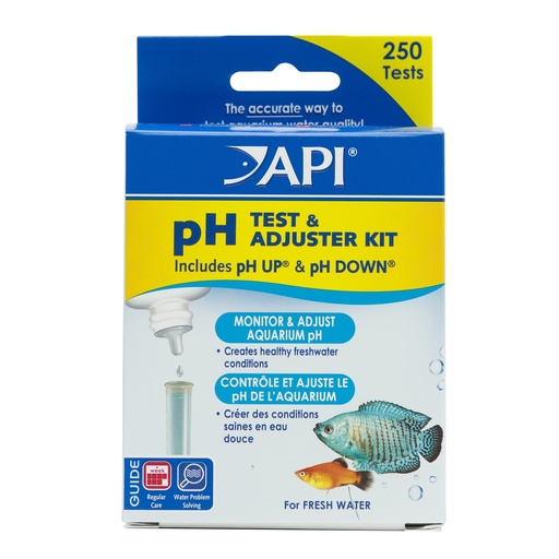 [AP29A] Mars Fishcare API pH TEST & ADJUSTER KIT 250-Test Freshwater Aquarium Water pH Test and Adjuster Kit