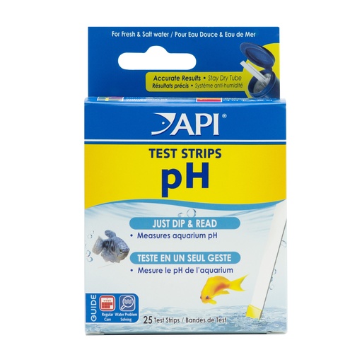 [AP33F] Mars Fishcare API pH TEST STRIPS Freshwater and Saltwater Aquarium Water test strips 25-Count Box