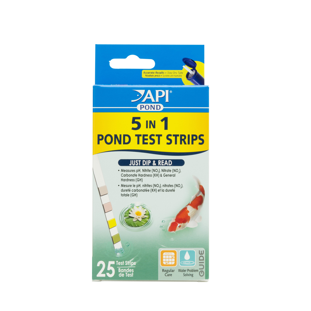 Mars Fishcare API POND 5 IN 1 POND TEST STRIPS Pond Water Test Strips 25-Count
