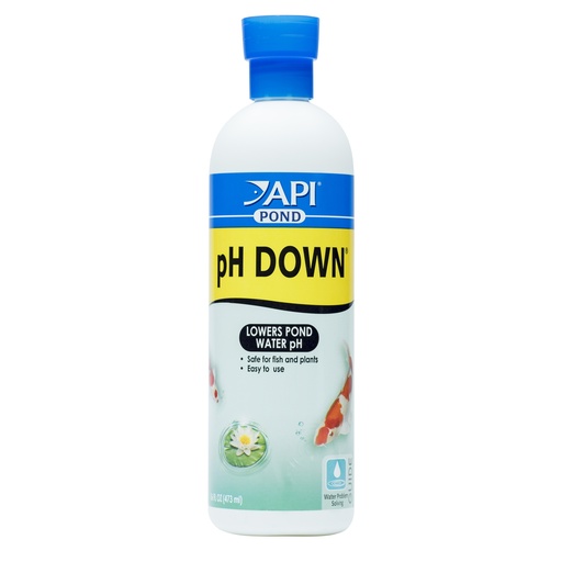 [AP170B] Mars Fishcare API POND pH DOWN Pond Water pH Reducing Solution 16-Ounce Bottle