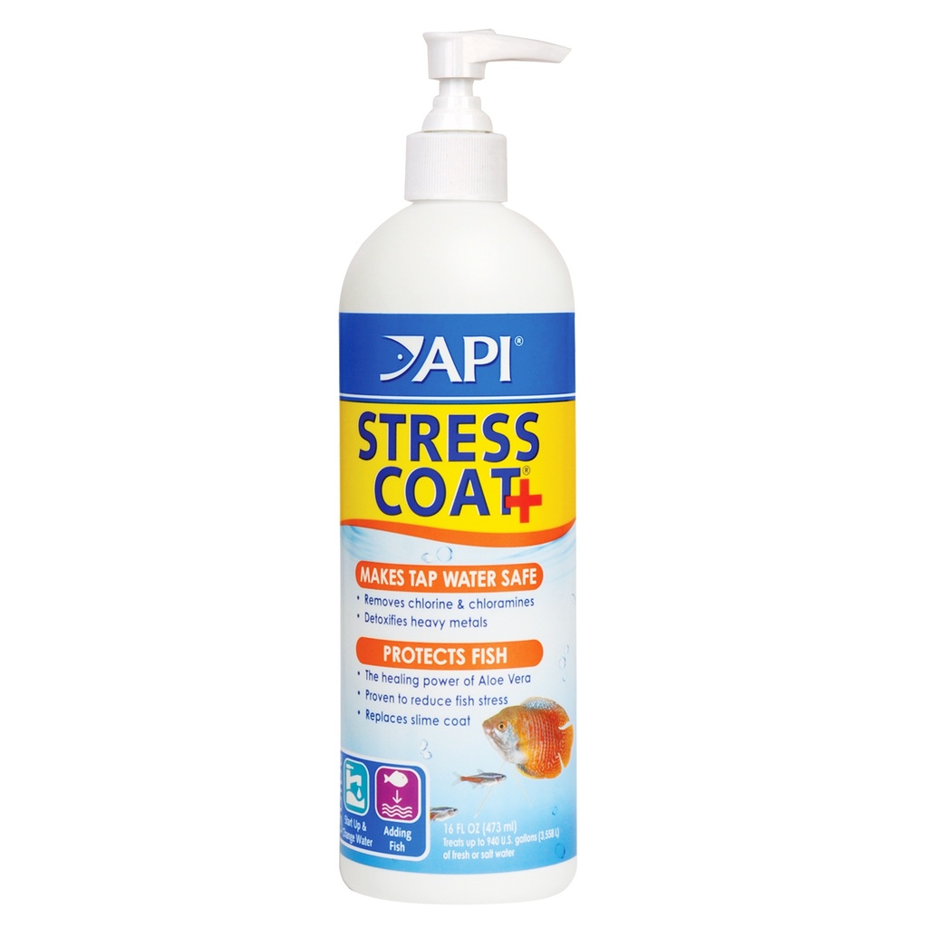 Mars Fishcare API STRESS COAT Aquarium Water Conditioner 16-Ounce Bottle