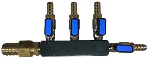 Matala 3 Valve Heavy Duty Air Manifold (5/8" Barb) (MTSC358)