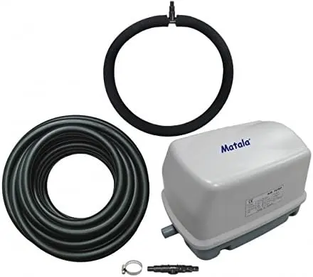 Matala HK-25LP Air Pump + OD-8 Air Diffuser + 20ft 3/8" Weighted Air Hose (MTMEAPRO1)