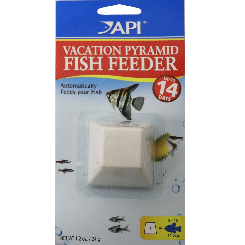 Mars Fishcare API VACATION PYRAMID FISH FEEDER 14-Day 1.2-Ounce Automatic Fish Feeder