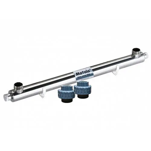 Matala Stainless Steel UV Clarifier 75 watt, electronic ballast
(includes 2" Unions)