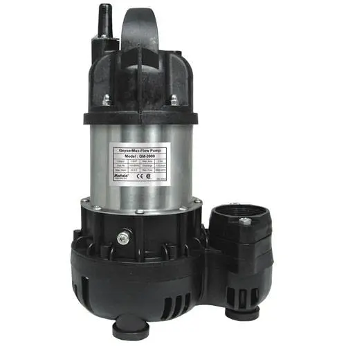 Matala 1/5 HP GeyserMax-Flow Pump 11/2" Outlet 3900 gph