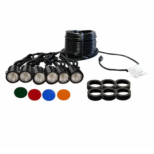 Kasco LED Composite Light, 11Watts ea., 120V, Includes color lenses w/red, blue, green & amber