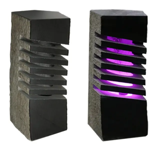 Anjon Manufacturing Diagonal Carved Lamp
