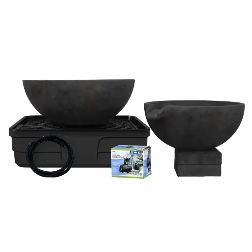 [AQS78426] AQUASCAPE SPILLWAY BOWL AND BASIN FOUNTAIN KIT - IRON ORE - 32"/40" DIA (81/102 CM)
