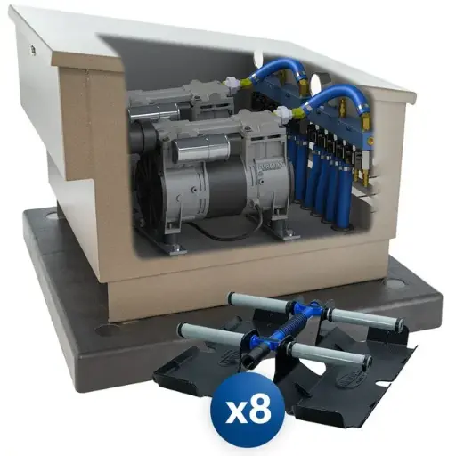 [AM510553] Airmax LS80 System w/ 8 Diffusers & Metal Cabinet 115v No EasySet Airline 1.5 HP