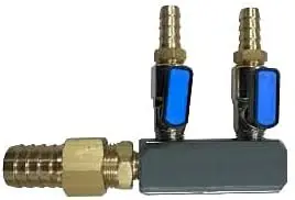 [MTSC2-38] Matala 2 Valve Heavy Duty Air Manifold (3/8" Barb)