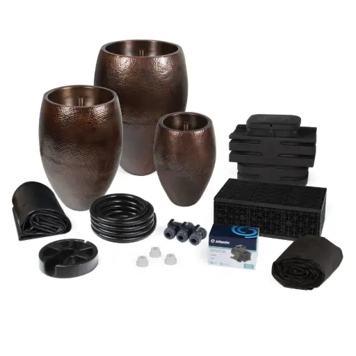 [AT99137] ATLANTIC 3 PC AURA VASE KIT - ANTIQUE BRASS