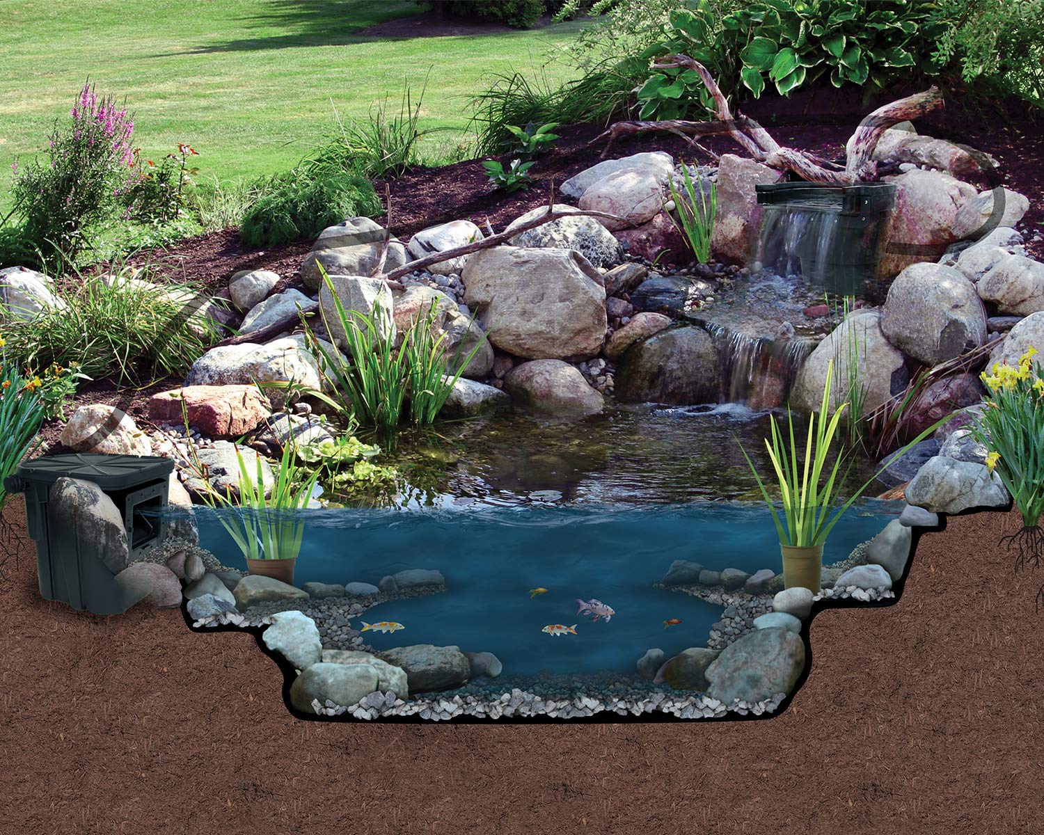 Atlantic Water Gardens PS3900 Pond Skimmer, 6" Weir Width Pond and