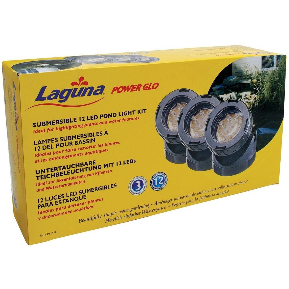 disc. PowerGlo Mini Pond Light Kit 3 12 LED Lights Pond and Pet Direct