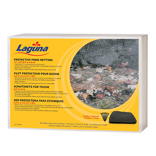 15' x 20' Pond Netting w/placement stakes, Black Pond and Pet Direct